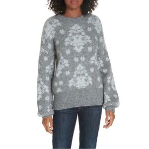 Lewit Jacquard Wool/Mohair Blend Sweater Size Medium